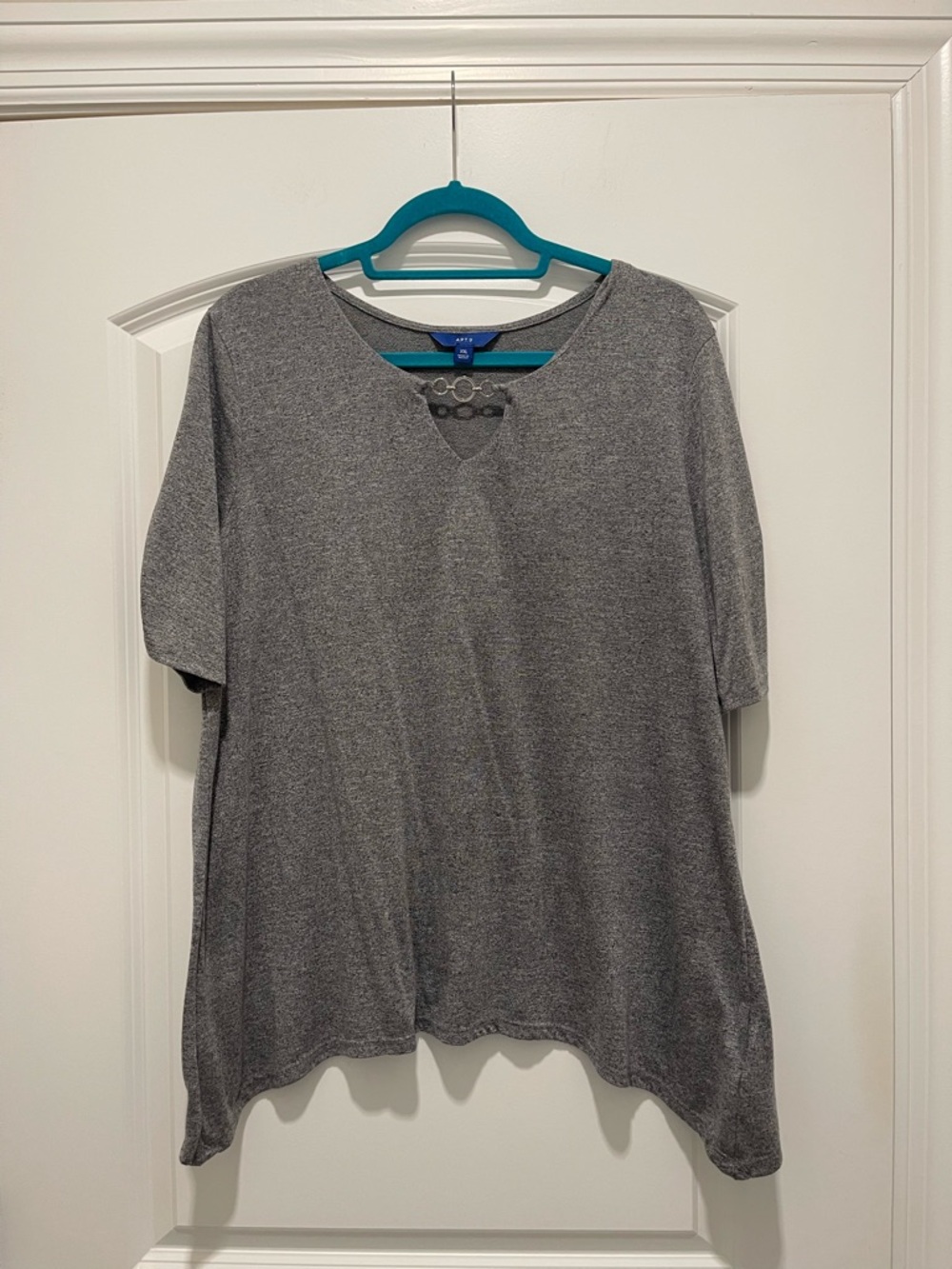 Soft Knit Gray Women's Short Sleeve Top